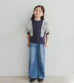 新品・激安！ゴム仕様 デニム イージーパンツ ストレッチ素材 100〜110cmのサムネイル