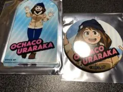 僕のヒーローアカデミア　ゆきまつり限定　缶バッジ　キーホルダー　麗日お茶子セット