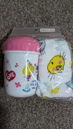 新品　水森亜土　おしぼりセット　タオル　ケース　レトロ品のサムネイル
