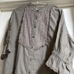 最終お値下げ★sm2★モカ＊キャンディースリーブ＊切替レース貼りワンピース