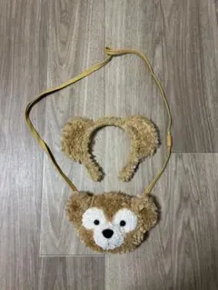 ダッフィー 耳付きカチューシャとポーチセット