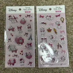 Disney おしゃれキャット マリー⭐︎エポキシプクプクシール 2シート　新品