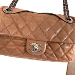正規品　CHANEL シャネル　ブラウン　ショルダーバッグ　マトラッセ　2way