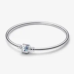 Pandora スターリングシルバー クリスタル バングル ノベルティ