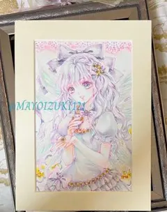色紙 オリジナルイラスト『 La Rose Secrète 』原画（一点物） - メルカリ