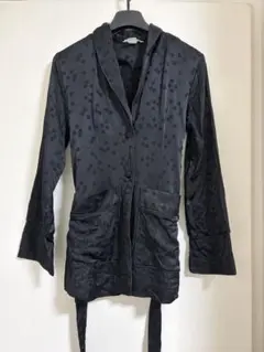 新品未使用 H&M ブラック ドット柄 サテン シャツ XS