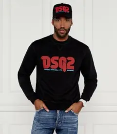 DSQUARED2 ブラック スウェット トレーナー