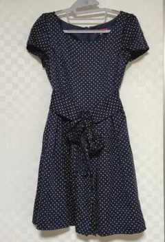 【お値下げ中】Apuweiser-richeドット柄 半袖ワンピース Sサイズ