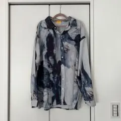 LUCEPOPO アート風抽象パターン長袖シャツ 韓国