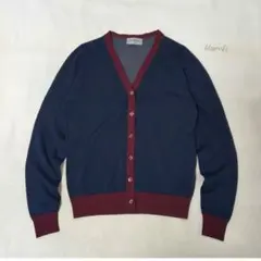 ジョンスメドレー 配色 ニット カーディガン メリノ ウール ハイゲージ 近年