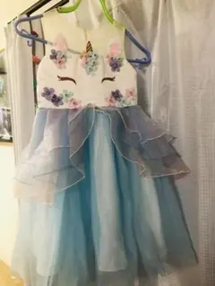 ユニコーン刺繍ノースリーブワンピース