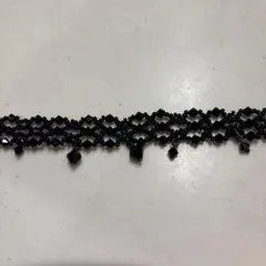 choker チョーカー　黒ビーズ　約30㌢　M size