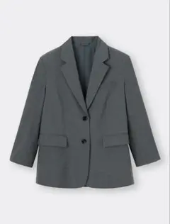 GU オーバーサイズテーラードジャケット グレー
