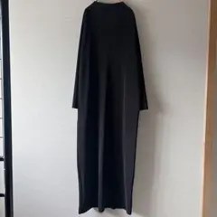 wee9s　スーパーストレッチプリーツワンピース　マキシ丈　黒　2
