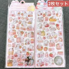 うさぎ いちご ボンボンドロップシール　2枚セット