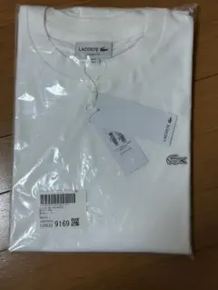 Lacoste ラコステ　白　ホワイト Tシャツ 半袖　アウトラインクルーネック