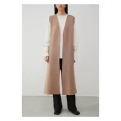 【美品】テーラードノーカラーロングジレ ベスト/無印良品GUエルーラGRLザラ