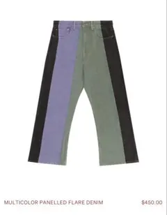 GLASS CYPRESS　マルチカラーパネルフレアデニム