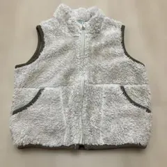 フリース ジッパーベスト ホワイト