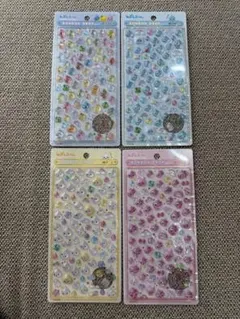 s*.様 【4枚セット】　ボンボンドロップシール　ミニ　しずくちゃん