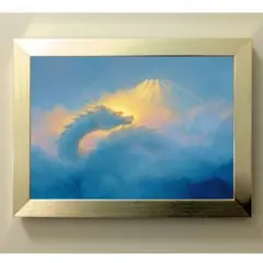 風水開運絵画＊金昇龍∞乱舞 月エナジー 新月 金運 仕事運 勝負 出世
