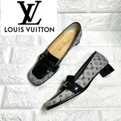 【美品】LOUIS VUITTON モノグラム　パンプス　チャンキーヒールのサムネイル