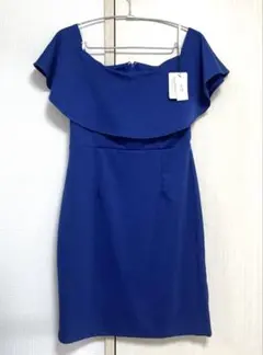 【新品】dazzy store オフショルダー タイトドレス Lサイズ　ブルー
