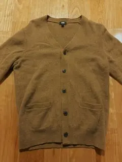 UNIQLO ユニクロ ブラウン Vネック 制服 カーディガン M