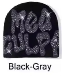 MEA CULPA ビーズ装飾ニット帽