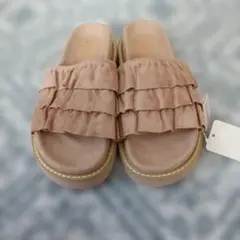 Casselini フリル サンダル ベージュのサムネイル
