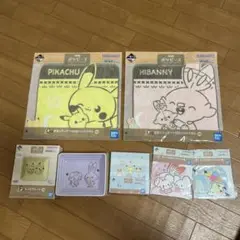 【ポケピース 1番くじ】 レースプレート メモパッド ステッカー ミニタオル