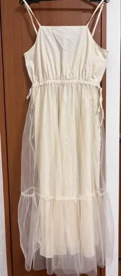 W closet チュール キャミワンピース アイボリー
