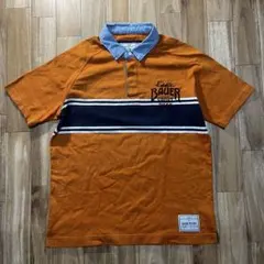 00s Eddie Bauer 半袖 ラガーシャツ L オレンジ ポロシャツのサムネイル