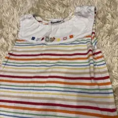 familiar ストライプ ワンピース 90