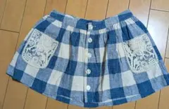 リネン混 Polo Ralph Lauren チェック柄スカート サイズ130