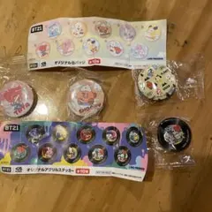 BT21 オリジナル缶バッチ　アクリルステッカー