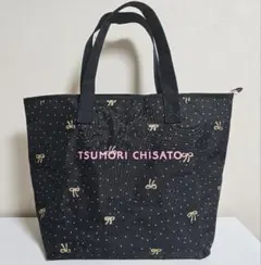 ​【美品】ツモリチサト ドット リボン トートバッグ A4収納