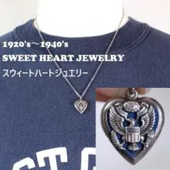 40s　スウィートハートジュエリー　WW2　シルバー　米軍　白頭鷲　イーグル