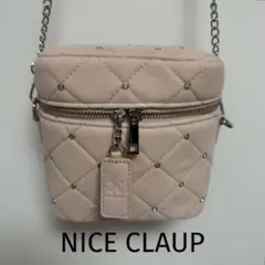 NICE CLAUP キルティング バニティバッグ クラップピンク