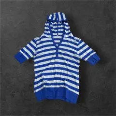 00s old uniqlo Border Henley Hoodie S/Sのサムネイル