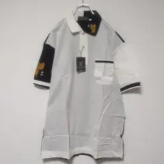 新品タグ付 ミズノ Urban Pal GOLF ポロシャツL 白黒バイカラー