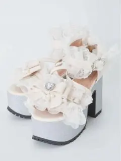 ★美品★ Ank Rouge 荷葉邊蝴蝶結涼鞋 ★