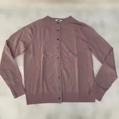 ユニクロ　ニット、カーディガン　ピンク　毛100 ￼