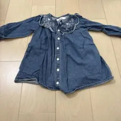 SLAP SLIP 刺繍入りデニムワンピース 90