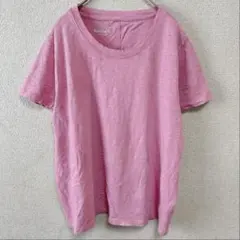 ジェイクルー 半袖Tシャツ クルーネック 半袖 無地 【L】 ピンク 桃 綿