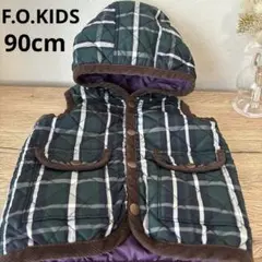F.O.KIDS 中綿キルティングベスト　 チェック柄　size90