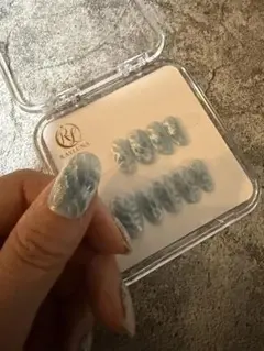 【3/25まで】 新品未使用RAYLUNA 青色 ネイルチップ S 10個セット