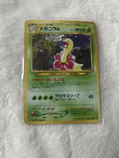 希少　十字　渦巻き　モンボ　希少ホロ　ポケモンカード　旧裏　メガニウム 極美品 旧裏 トゲチック ☆ 拡張パック第1弾 モンボ、十字、渦巻きホロ