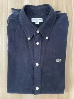【美品】LACOSTE ラコステ　ネイビー コーデュロイ シャツ S
