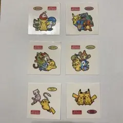 ポケモンパン　デコキャラシール 6枚セット　発売25周年記念